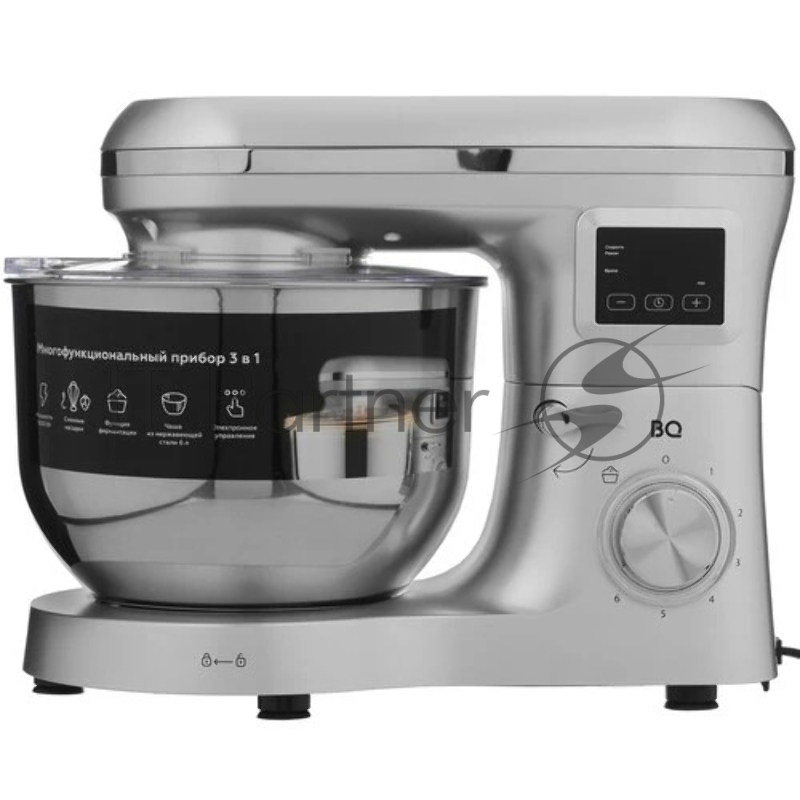Миксер планетарный BQ MX640, 1600Вт, серебристый