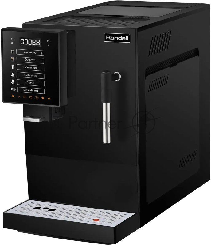 Кофемашина автоматическая Rondell-МБТ RDE-1117 чёрный, исп. кофе - зерновой, 1.1 л, 1351 Вт, 20 Бар