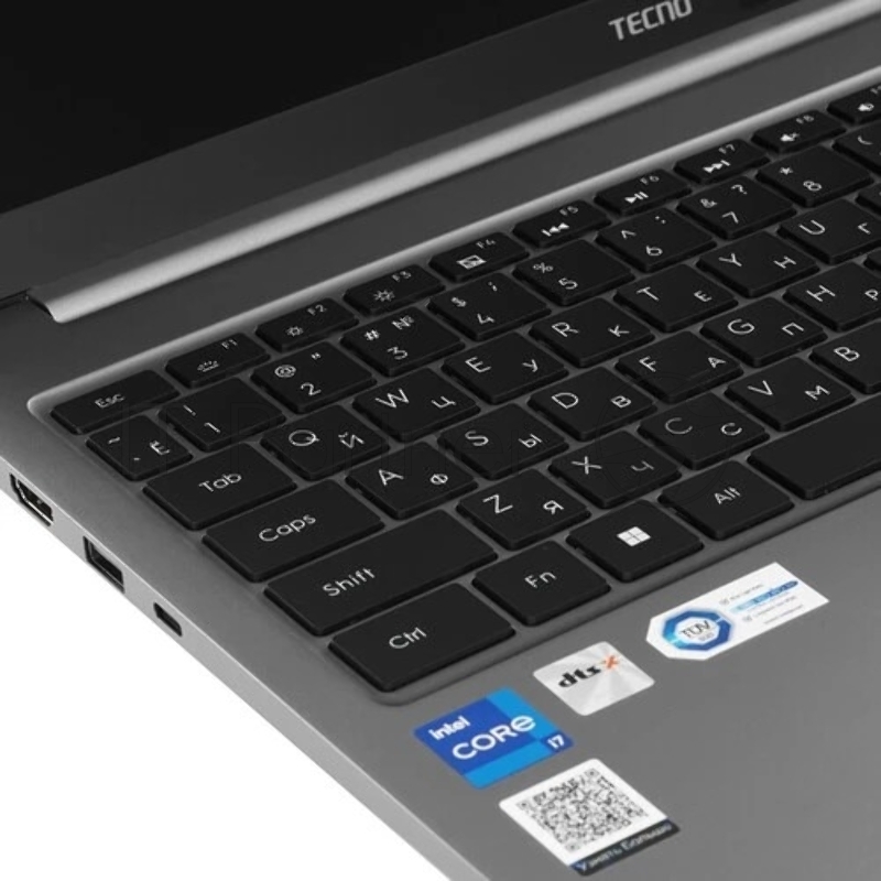 TECNO Megabook T16 2024 i7-13620H 32Gb SSD 1Tb Intel UHD Graphics 16 WUXGA IPS Cam 75Вт*ч Win11 Серый T16RA 4894947053511