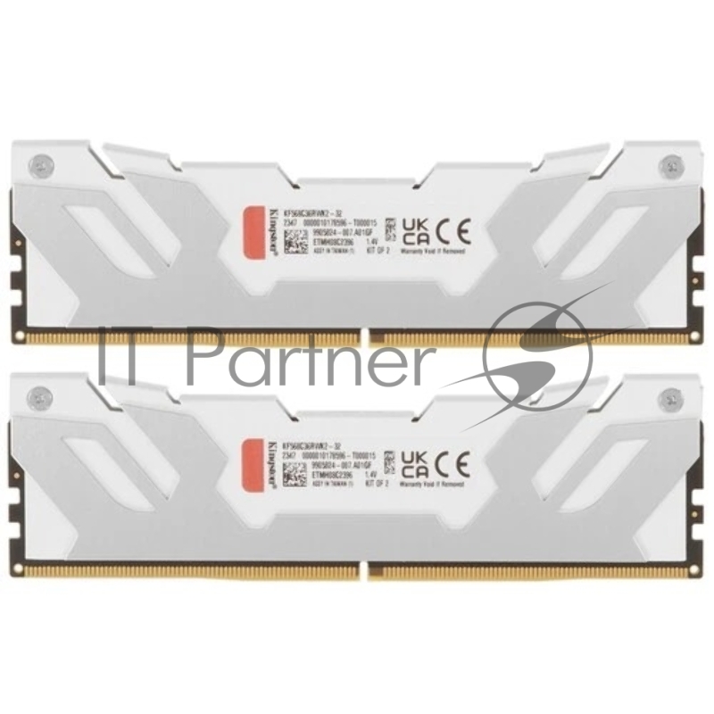 Модуль памяти Kingston FURY Renegade White XMP 32Gb 6800MT/s DDR5 CL36 DIMM (Kit of 2) KF568C36RWK2-32
