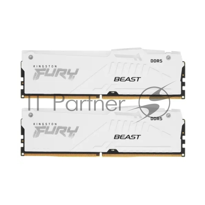 Оперативная память Kingston 32GB 6000MT/s DDR5 CL30 DIMM (Kit of 2) FURY Beast White RGB EXPO