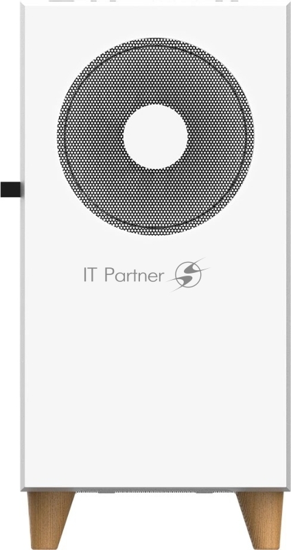 Корпус WIZMAX EM1 Woofer, mATX, mITX белый, Mini-Tower, без БП, TG, 1x160mm + 1x120mm LED, 1xUSB-A 3.0 + 2xUSB-A 2.0