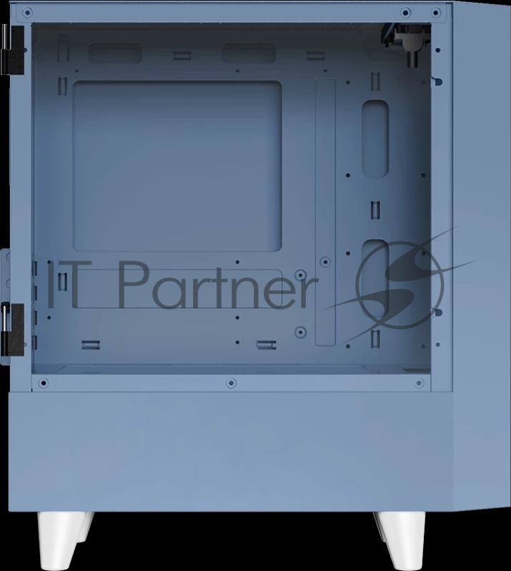 Корпус WIZMAX EM1 Woofer, mATX, mITX синий, Mini-Tower, без БП, TG, 1x160mm + 1x120mm LED, 1xUSB-A 3.0 + 2xUSB-A 2.0