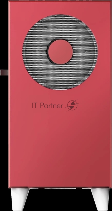 Корпус WIZMAX EM1 Woofer, mATX, mITX красный, Mini-Tower, без БП, TG, 1x160mm + 1x120mm LED, 1xUSB-A 3.0 + 2xUSB-A 2.0