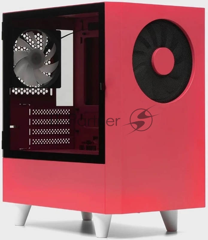 Корпус WIZMAX EM1 Woofer, mATX, mITX красный, Mini-Tower, без БП, TG, 1x160mm + 1x120mm LED, 1xUSB-A 3.0 + 2xUSB-A 2.0