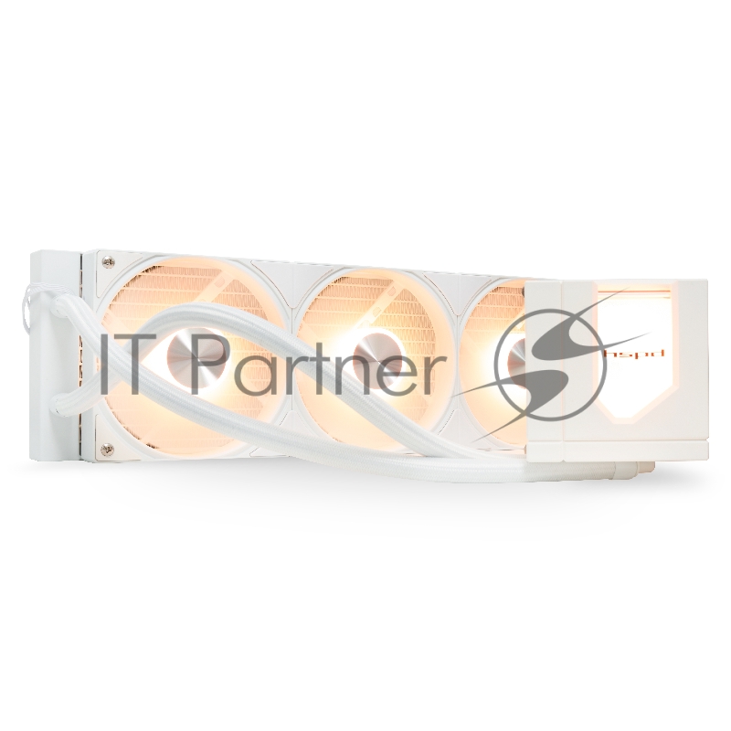Водяное охлаждение для процессора/ Water Cooling System HSPD W1360 ARGB WHITE (300, 360mm, White, ARGB/ Fans: 3x120mm, 71CFM, 27dBA, 1800RPM/ Pump height 62mm, 30dBA, 2500RPM, Rad thickness 27mm/ S: 1851, 1700, 1200, 20XX, 115X, AM5, AM4)