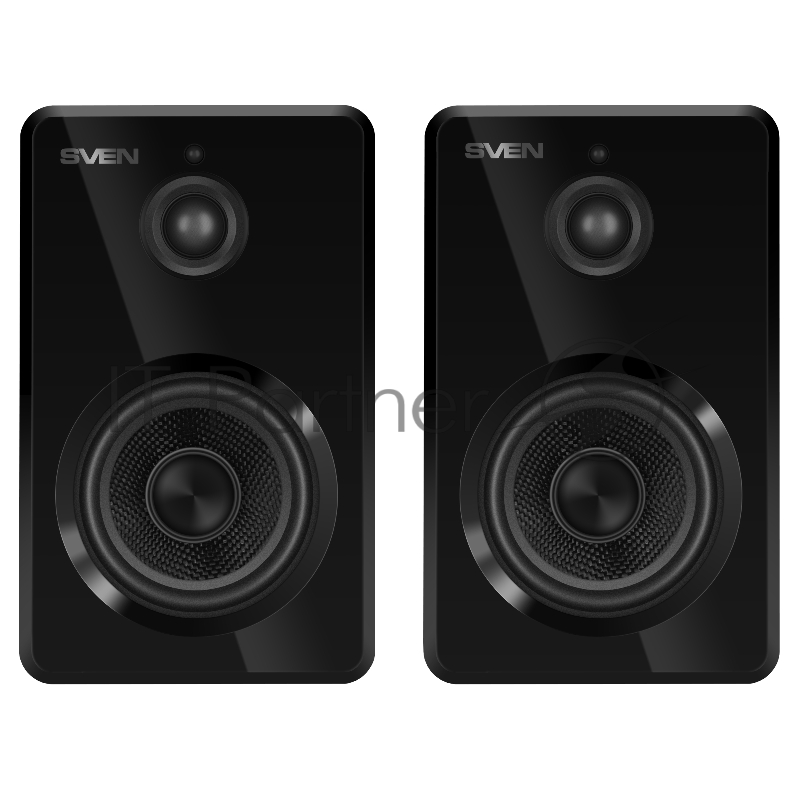 Колонки SVEN SPS-730 2.0 чёрные (2x25Вт , экокожа, USB/SD, пульт ДУ, Bluetooth)