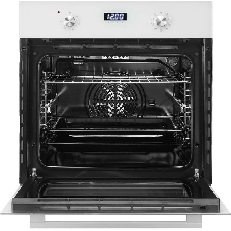 Встраиваемый духовой шкаф MONSHER/ Встраиваемый духовой шкаф MONSHER, электрический, High-Tech, 60 см, объем 72 л, 9 режимов, дисплей, таймер, телескопические направляющие на 1 уровень, цвет белый