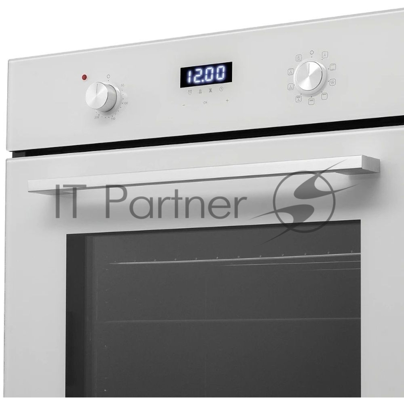 Встраиваемый духовой шкаф MONSHER/ Встраиваемый духовой шкаф MONSHER, электрический, High-Tech, 60 см, объем 72 л, 9 режимов, дисплей, таймер, телескопические направляющие на 1 уровень, цвет белый