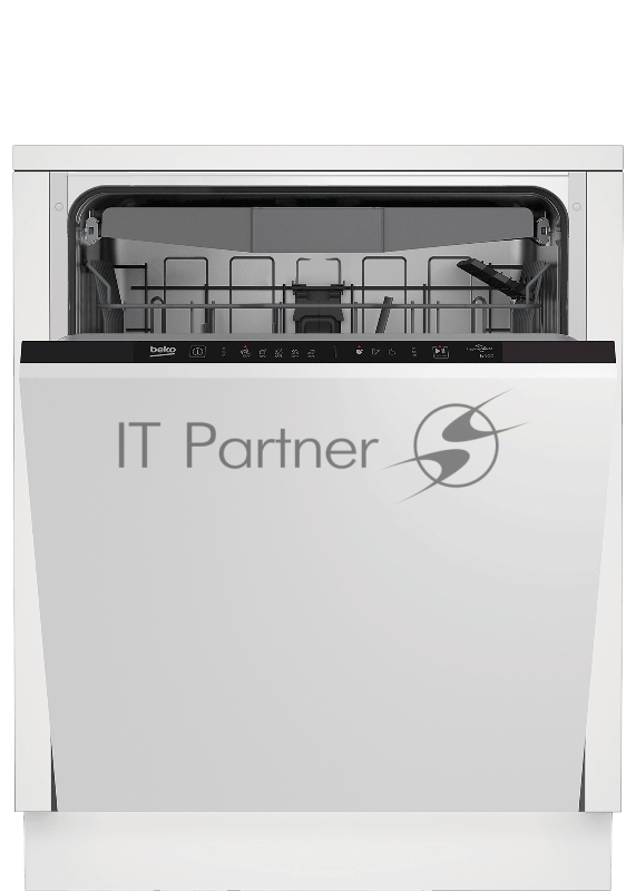 Встраиваемая посудомоечная машина Beko BDIN15560 60 СМ 15 комплектов посуды, 5 программ мойки, уровень шума 49 дБ, 3 корзина, сенсорное управление, автооткрывание двери, частичная защита от протечек -
