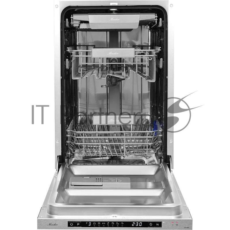 Встраиваемая посудомоечная машина Monsher/ Полностью встраиваемая посудомоечная,Количество корзин: 3,10 комплектов посуды,Луч на полу,Габариты (ВхШхГ), мм: 815х448х550