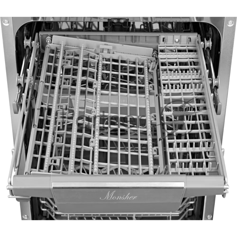 Встраиваемая посудомоечная машина Monsher/ Полностью встраиваемая посудомоечная,Количество корзин: 3,10 комплектов посуды,Луч на полу,Габариты (ВхШхГ), мм: 815х448х550