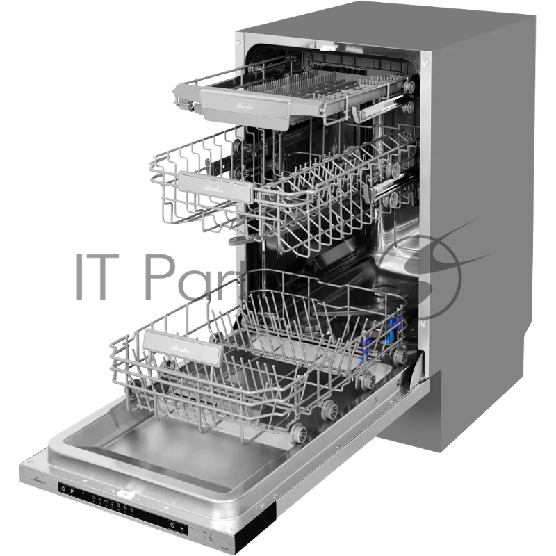 Встраиваемая посудомоечная машина Monsher/ Полностью встраиваемая посудомоечная,Количество корзин: 3,10 комплектов посуды,Луч на полу,Габариты (ВхШхГ), мм: 815х448х550