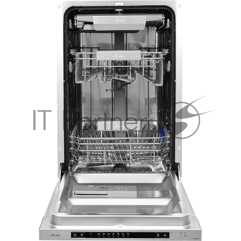 Встраиваемая посудомоечная машина Monsher/ Полностью встраиваемая посудомоечная,Количество корзин: 3,10 комплектов посуды,Луч на полу,Габариты (ВхШхГ), мм: 815х448х550