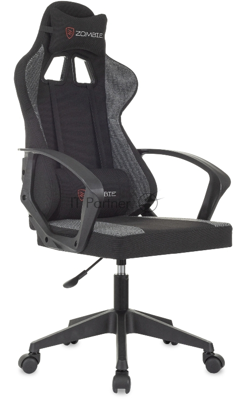 Кресло игровое Zombie Carry черный/серый крестов. пластик