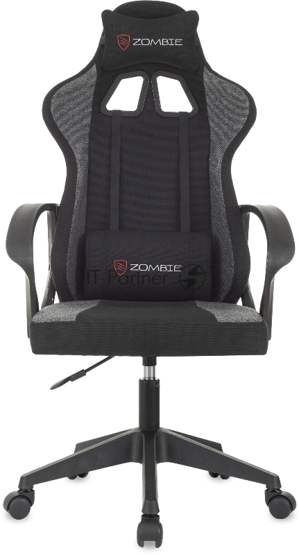 Кресло игровое Zombie Carry черный/серый крестов. пластик