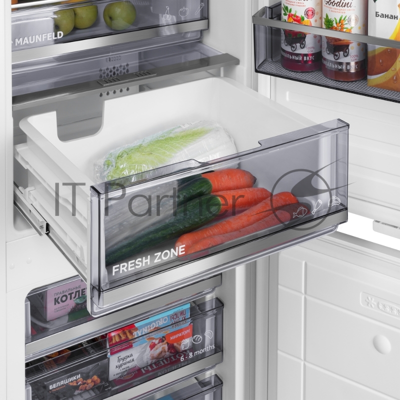 Встраиваемый холодильник Maunfeld MBF193NFWGR Inverter