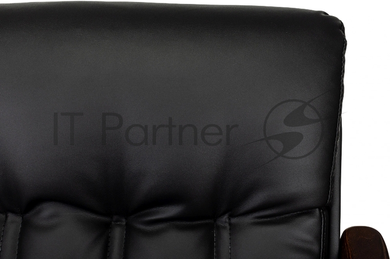 Кресло руководителя Бюрократ T-9932W-LOW-Eco черный эко.кожа низк.спин. крестов. металл/дерево