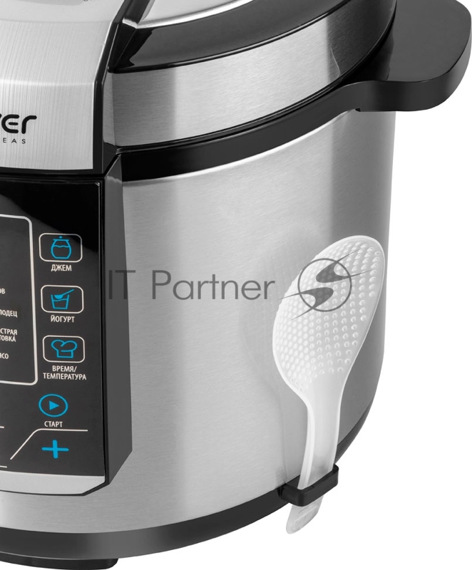 Скороварка-мультиварка электрическая Endever Vita-134, стальной, мощность 1200 Вт, емкость 6л, 20 авторежимов работы, книга рецептов, 2 шт/уп.