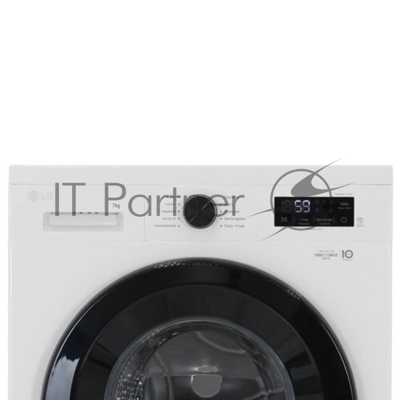 Стиральная машина LG F2Y1HS6W белая, загрузка фронтальная 7кг, 1200 об/мин., класс: A