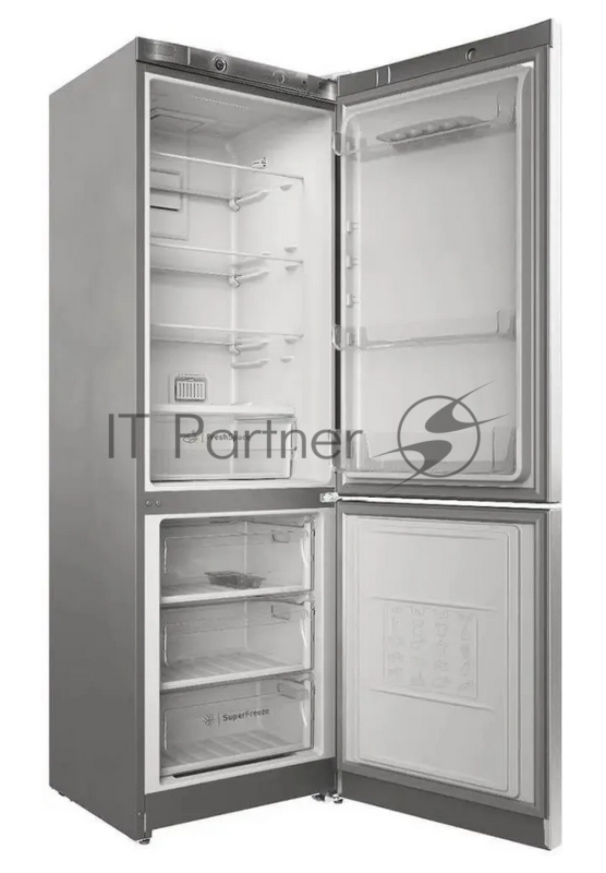Холодильник Indesit ITS 4180 G серебристый двухкамерный 220/78л морозилка снизу, No Frost