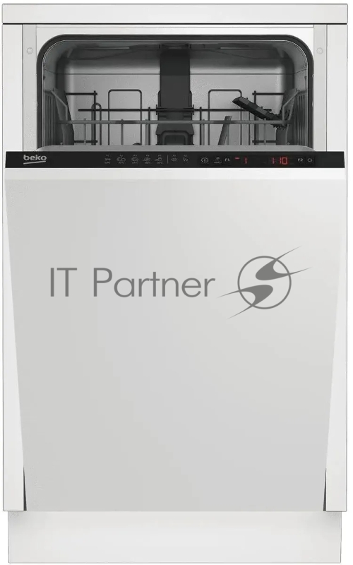 Встраиваемая посудомоечная машина Beko BDIS15961 45 СМ 9 комплектов посуды, 5 программ мойки, уровень шума 55 дБ, стандартный мотор, частичная защита от протечек Overflow Safety, функция Таблетка, половинная загрузка, кнопочное управление -