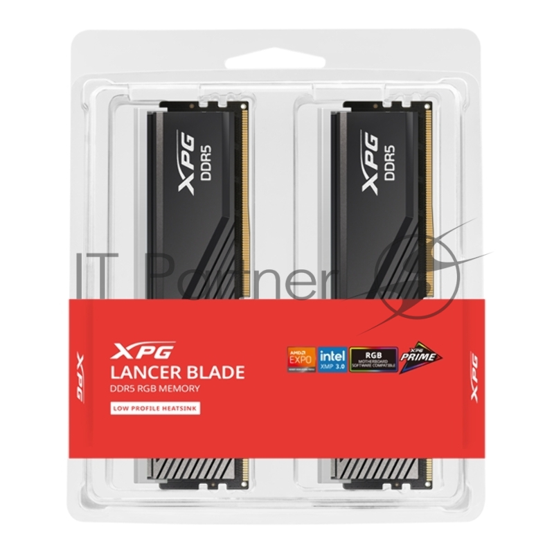 Оперативная память XPG 32Gb DDR5 6000MHz (2x16GB) DIMM Lancer Blade RGB, CL30, с радиаторами, черный, RGB.