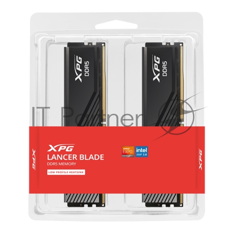 Оперативная память XPG Lancer Blade Black, 32 GB (2x16 GB), DDR5, 6000 MHz, CL34, с радиатором, черный