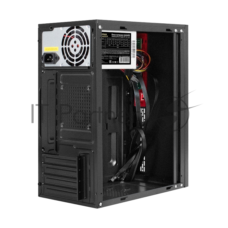 Корпус Minitower ExeGate BAA-403-AAA400 (mATX, БП AAA400 с вент. 8см, 2*USB, HD Audio, черный)