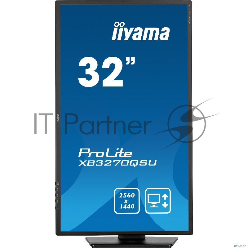 Монитор Iiyama 31.5 ProLite XB3270QSU-B1 черный IPS 3ms 16:9 HDMI M/M матовая HAS Piv 1200:1 250cd 178гр/178гр 2560x1440 100Hz DP 2K USB 8.6кг