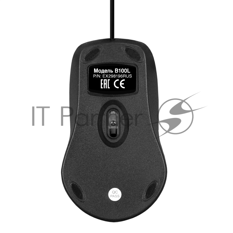 Мышь ExeGate Professional Standard B100L (USB, оптическая, 1000dpi, 3D, 3 кнопки и колесо прокрутки, длина кабеля 2м, черный, Color Box)