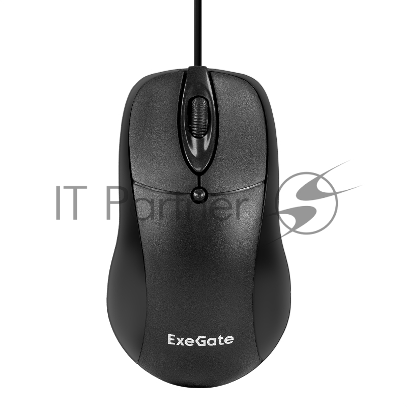 Мышь ExeGate Professional Standard B100 (USB, оптическая, 1000dpi, 3D, 3 кнопки и колесо прокрутки, длина кабеля 1,5м, черный, Color Box)