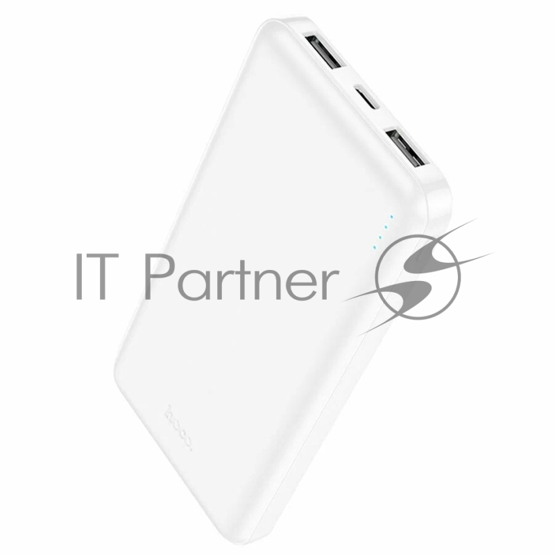 Мобильный аккумулятор Hoco J100 High-ranking 10000mAh 2.1A 2xUSB-A белый (J100 HIGH-RANKING WHITE)
