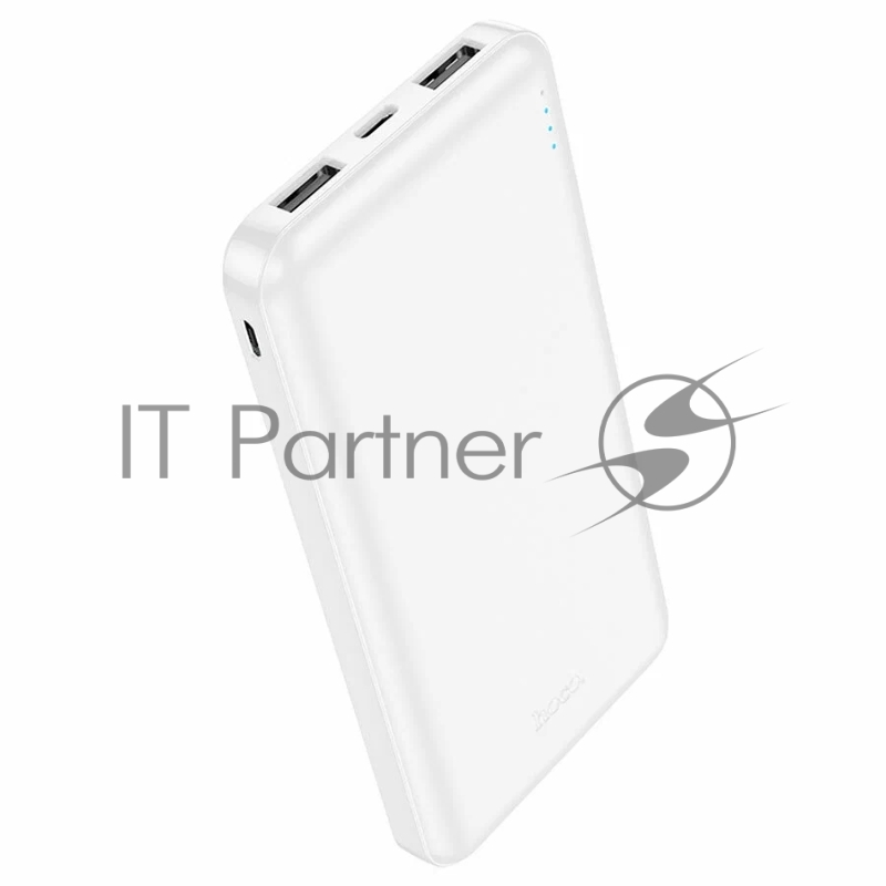 Мобильный аккумулятор Hoco J100 High-ranking 10000mAh 2.1A 2xUSB-A белый (J100 HIGH-RANKING WHITE)