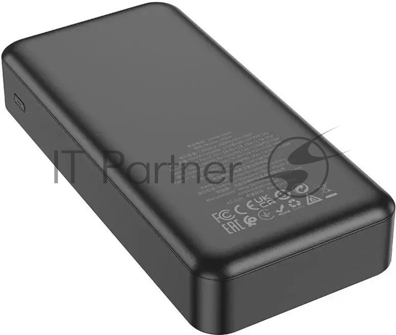 Мобильный аккумулятор Hoco J102A Cool figure 20000mAh QC/PD 20W 5A USB-A/USB-C черный (J102A COOL FIGURE BLACK)