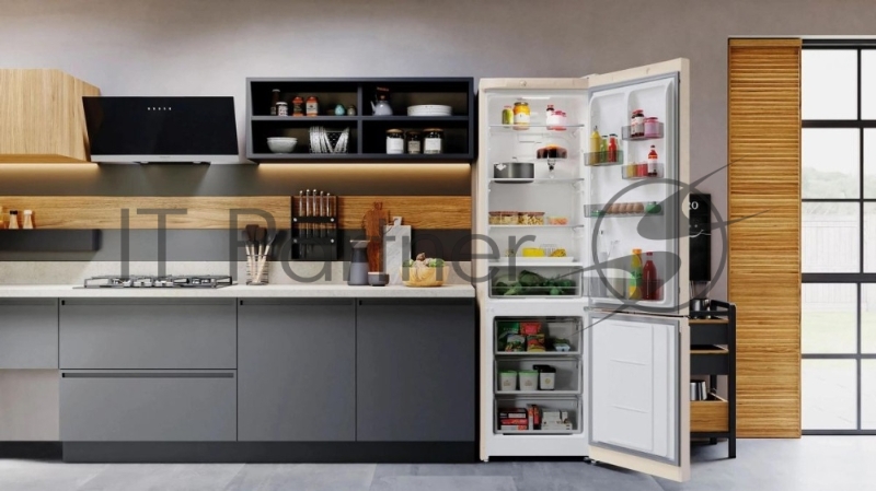 Холодильник Hotpoint HT 4200 AB мраморный двухкамерный 247/78 л морозилка снизу, No Frost