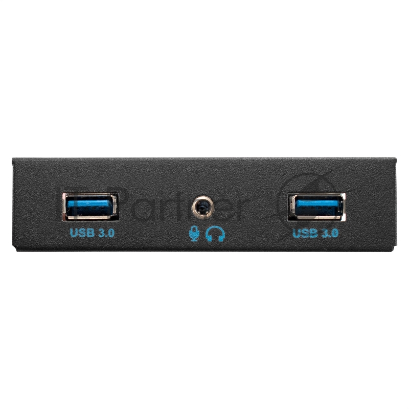 Планка USB на переднюю панель ExeGate U3H-627S, 3,5, 2*USB3.0+HD Audio Combo, черная, металл, подсоед. к MB