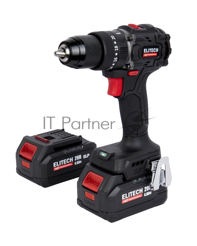 Дрель-шуруповерт Elitech CD 20ISL2 (E2201.041.02) 80Вт аккум. патрон:быстрозажимной (кейс в комплекте) (205723)