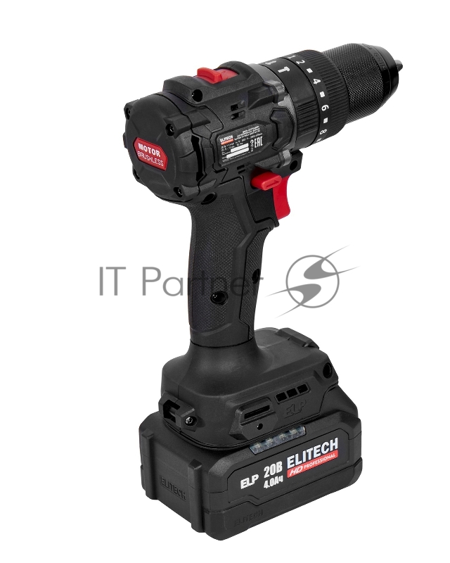 Дрель-шуруповерт Elitech CD 20ISL2 (E2201.041.02) 80Вт аккум. патрон:быстрозажимной (кейс в комплекте) (205723)