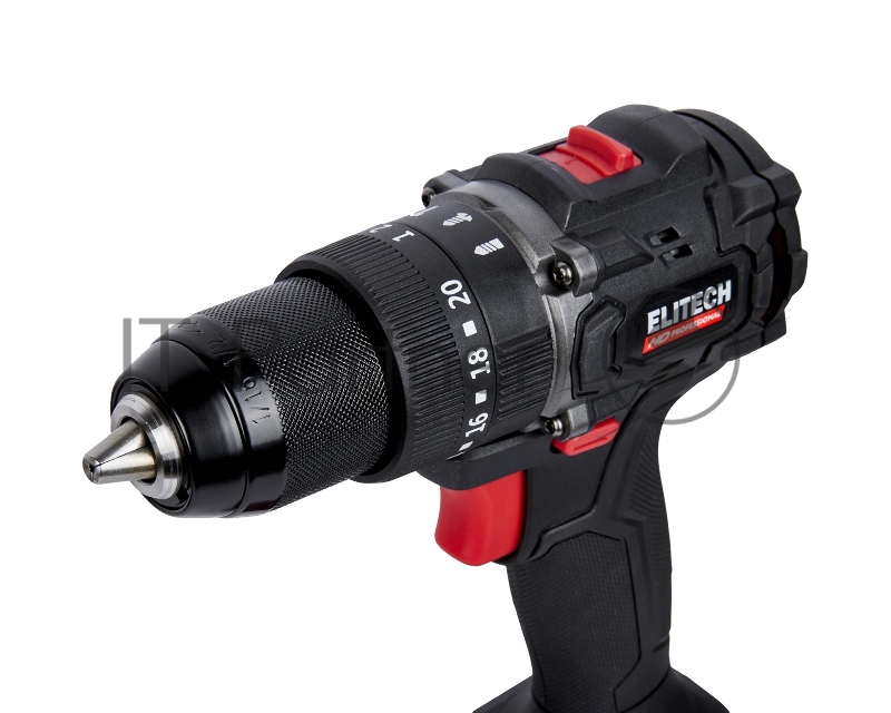 Дрель-шуруповерт Elitech CD 20ISL2 (E2201.041.02) 80Вт аккум. патрон:быстрозажимной (кейс в комплекте) (205723)