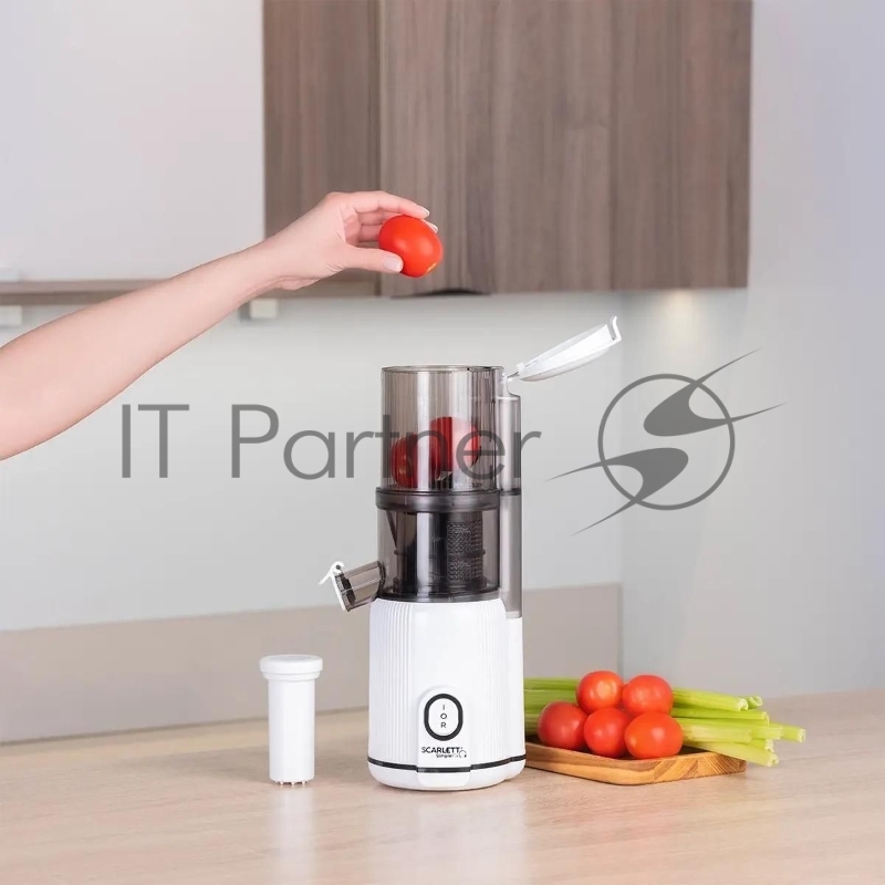Соковыжималка шнековая Scarlett SC-JE50S63 400Вт рез.сок.:600мл. белый