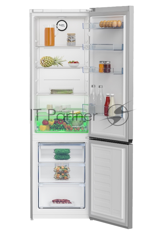 Холодильник Beko B1RCNK402S серебристый двухкамерный 257/100л морозилка снизу No Frost