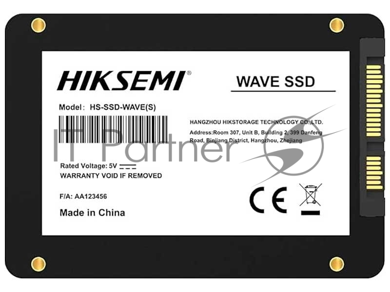 Твердотельный накопитель SSD HIKSEMI Wave(S) 480Gb HS-SSD-WAVE(S) 480G 2.5 (SATA3, up to 550/470MBs, 3D NAND, 160TBW)
