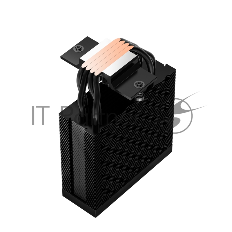 Кулер для процессора PCCooler RT400 Digital BK (230W, 4-pin PWM, LED temp., 152mm, Al/Cu, 4x6mm, 1x120mm, 73.32CFM, 34.9dBA, 2200RPM, S: 1851/1700/1200/115X, AM5/AM4, black)