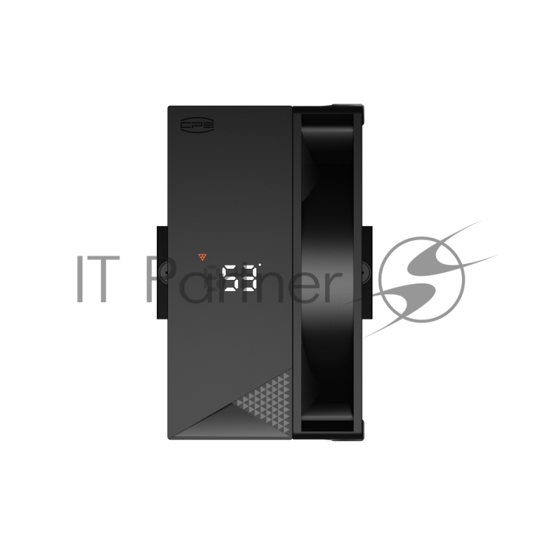 Кулер для процессора PCCooler RT400 Digital BK (230W, 4-pin PWM, LED temp., 152mm, Al/Cu, 4x6mm, 1x120mm, 73.32CFM, 34.9dBA, 2200RPM, S: 1851/1700/1200/115X, AM5/AM4, black)