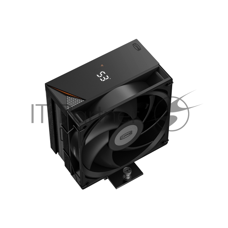 Кулер для процессора PCCooler RT400 Digital BK (230W, 4-pin PWM, LED temp., 152mm, Al/Cu, 4x6mm, 1x120mm, 73.32CFM, 34.9dBA, 2200RPM, S: 1851/1700/1200/115X, AM5/AM4, black)