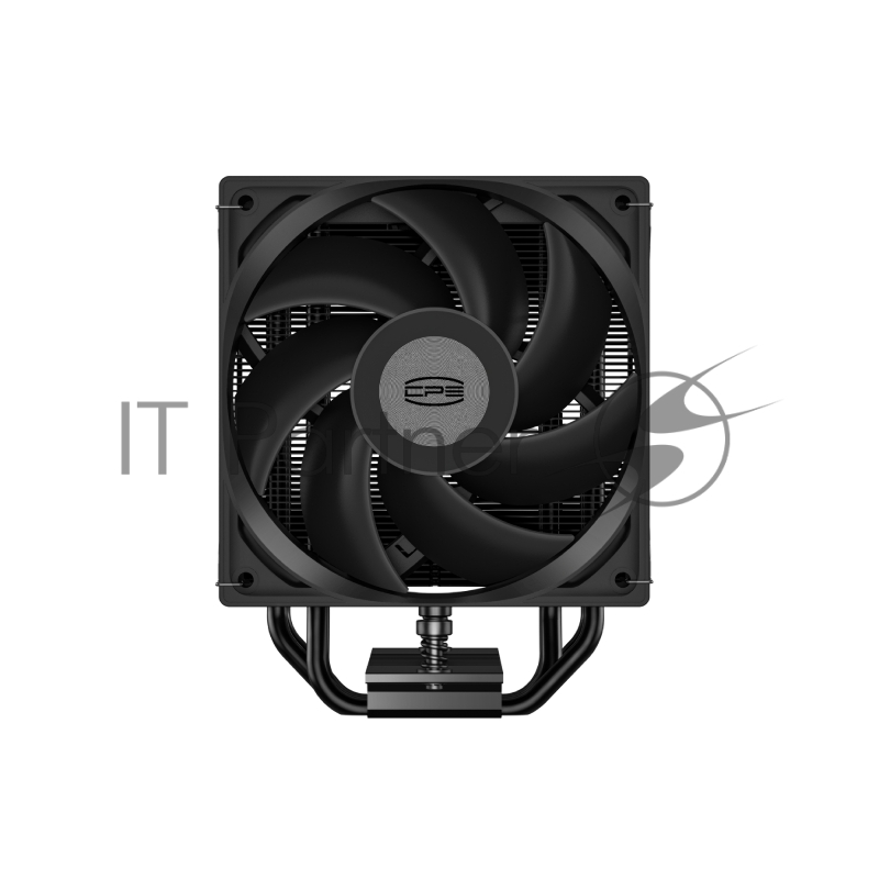Кулер для процессора PCCooler RT400 Digital BK (230W, 4-pin PWM, LED temp., 152mm, Al/Cu, 4x6mm, 1x120mm, 73.32CFM, 34.9dBA, 2200RPM, S: 1851/1700/1200/115X, AM5/AM4, black)