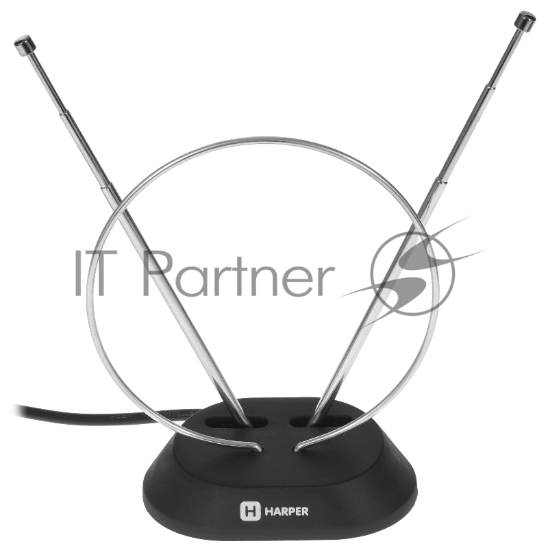 Телевизионная антенна Harper ADVB-2111 (комнатная, пассивнаяDVB-T2 VHF / UHF (174–230 MHz, 470-862 MHz) 20 dB 75 3dB 1 м)