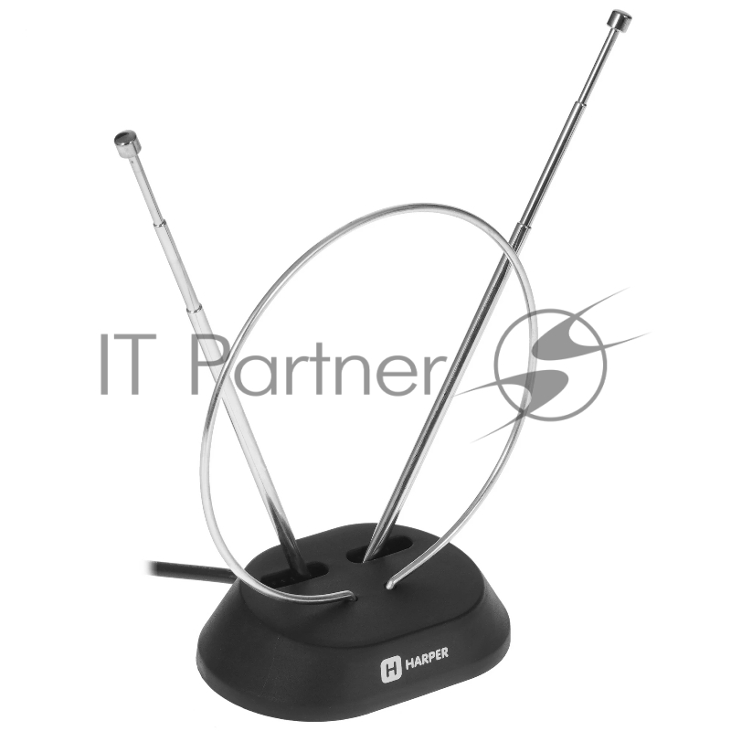 Телевизионная антенна Harper ADVB-2111 (комнатная, пассивнаяDVB-T2 VHF / UHF (174–230 MHz, 470-862 MHz) 20 dB 75 3dB 1 м)