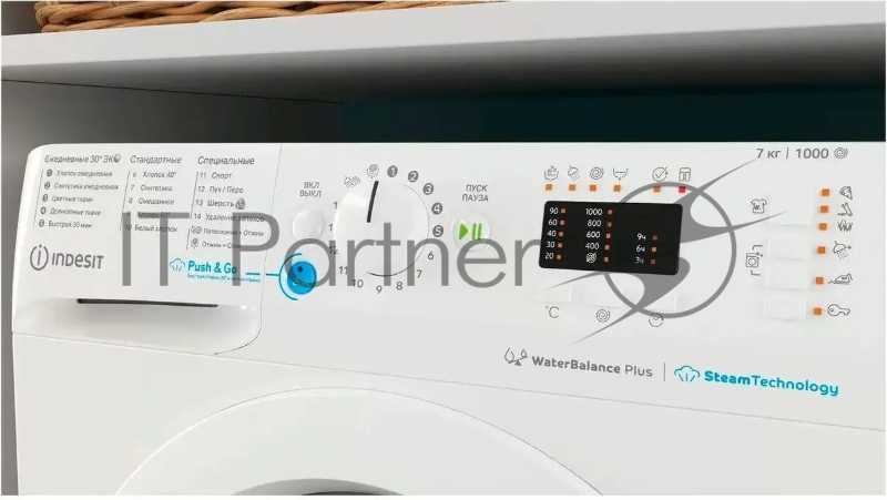 Стиральная машина Indesit BWSA 71052X WWV RU белый, загрузка фронтальная 7 кг, 1000 об/мин., класс: А
